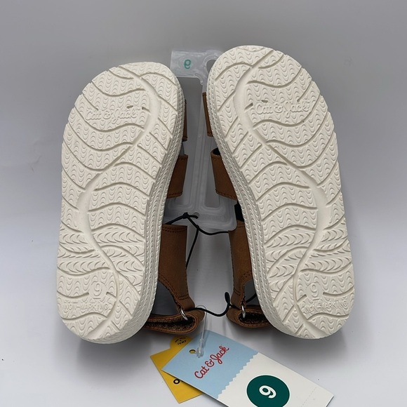NWT Cat & Jack Bryson Sandals Brown Size 9 - Picture 5 of 7